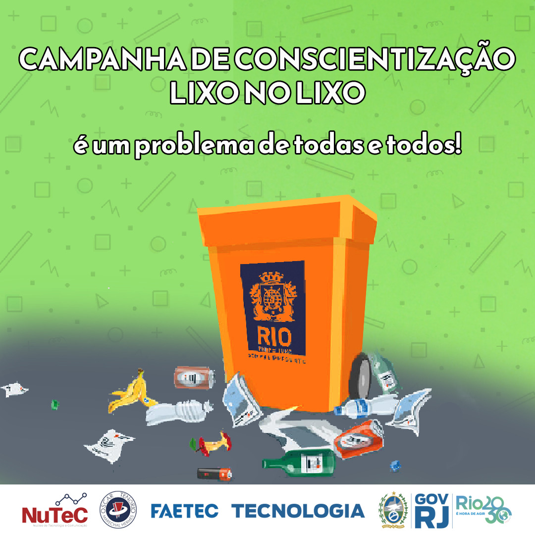 Campanha De Conscientiza O Lixo No Lixo Escola T Cnica Estadual