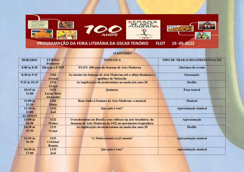 Programação da Flot 2022